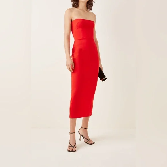 Callan Stretch Crepe Strapless Dress - Picture 2 of 12